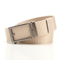 Simple Style Stripe Solid Color Alloy Canvas Inlay Rhinestones Men's Woven Belts 1 Piece sku image 21