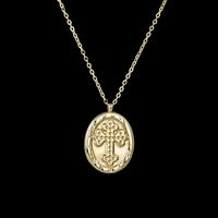 Retro Cross Oval Stainless Steel Necklace 1 Piece main image 5