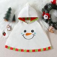 Christmas Fashion Santa Claus Snowman Elk Patchwork Polyester Girls Outerwear main image 4