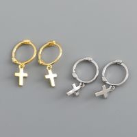 Simple Style Cross Sterling Silver Cross Earrings main image 1