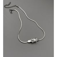 Mode Geometrisch Titan Stahl Überzug Halsband 1 Stück main image 5