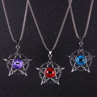 Wholesale Jewelry Fashion Pentagram Devil'S Eye 201 Stainless Steel Zinc Alloy Resin Pendant Necklace main image 6