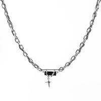 Fashion Cross Titanium Steel Plating Pendant Necklace 1 Piece main image 5