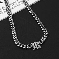 Fashion Letter Titanium Steel Plating Necklace 1 Piece main image 3