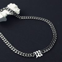 Fashion Letter Titanium Steel Plating Necklace 1 Piece main image 5