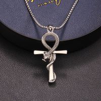 Fashion Snake Stainless Steel Plating Pendant Necklace 1 Piece main image 4