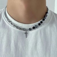 Fashion U Shape Titanium Steel Polishing Pendant Necklace 1 Piece main image 6