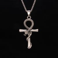 Fashion Snake Stainless Steel Plating Pendant Necklace 1 Piece main image 1