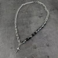 Fashion U Shape Titanium Steel Polishing Pendant Necklace 1 Piece sku image 1