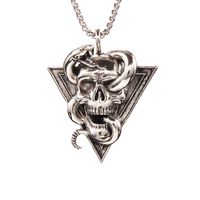 Wholesale Jewelry Hip-Hop Snake Skull 201 Stainless Steel Zinc Alloy Plating Pendant Necklace main image 3