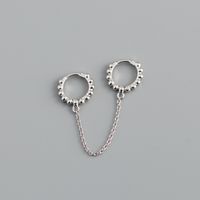 Fashion Round Sterling Silver Plating Earrings 1 Piece sku image 1