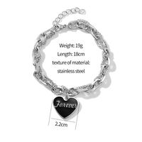 Fashion Geometric Titanium Steel Chain Bracelets 1 Piece sku image 6