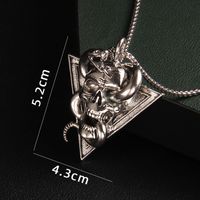 Wholesale Jewelry Hip-Hop Snake Skull 201 Stainless Steel Zinc Alloy Plating Pendant Necklace main image 4