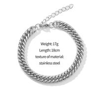 Fashion Geometric Titanium Steel Chain Bracelets 1 Piece sku image 2