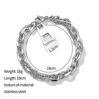 Fashion Geometric Titanium Steel Chain Bracelets 1 Piece sku image 7