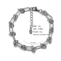 Fashion Geometric Titanium Steel Chain Bracelets 1 Piece sku image 9