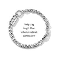 Fashion Geometric Titanium Steel Chain Bracelets 1 Piece sku image 1