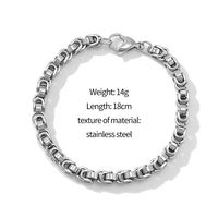 Fashion Geometric Titanium Steel Chain Bracelets 1 Piece sku image 8