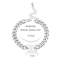 Fashion Geometric Titanium Steel Chain Bracelets 1 Piece sku image 5