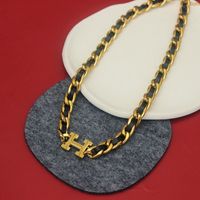 Fashion U Shape Titanium Steel Plating Necklace 1 Piece sku image 4
