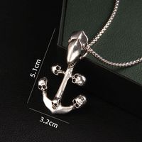 Punk Anchor Skull Stainless Steel Alloy Plating Unisex Pendant Necklace 1 Piece main image 3
