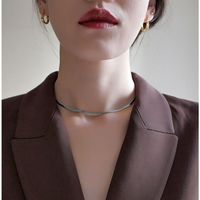 Style Simple Géométrique Acier Au Titane Placage Collier 1 Pièce sku image 1