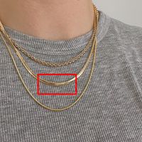 Fashion Twist Titanium Steel Plating Layered Necklaces 1 Piece sku image 2