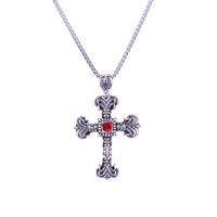 Wholesale Jewelry Fashion Cross 201 Stainless Steel Zinc Alloy Rhinestones Inlay Pendant Necklace main image 4