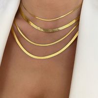 Fashion Geometric Titanium Steel Plating Layered Necklaces 1 Piece main image 3