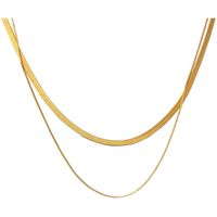Fashion Geometric Stainless Steel Plating Layered Necklaces 1 Piece main image 3