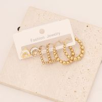 Fashion Heart Shape Butterfly Stainless Steel Plating Inlay Pearl Zircon Earrings 1 Set sku image 10