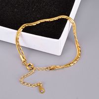 Simple Beaded Chain Double Titanium Steel Bracelet Wholesale sku image 2