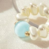 Fashion Round Artificial Pearl Beaded Women's Rings 1 Piece main image 6