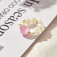 Fashion Round Artificial Pearl Beaded Women's Rings 1 Piece main image 2