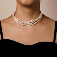 Fashion Round Artificial Pearl Women's Necklace 1 Piece sku image 13