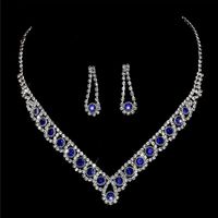 Fashion Colorful Crystal Necklace Jewelry Set Formal Dress Accessories main image 5