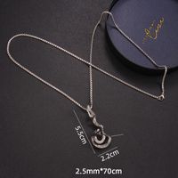 Fashion Snake Stainless Steel Plating Pendant Necklace 1 Piece sku image 13