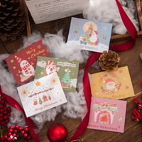 Cute Cartoon Christmas Folding Paper Printing Greeting Card main image 5