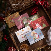 Cute Cartoon Christmas Folding Paper Printing Greeting Card main image 1