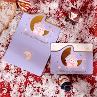 Creative Cartoon Christmas Bronzing Paper Folding Greeting Card sku image 4