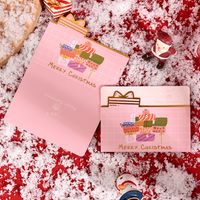 Creative Cartoon Christmas Bronzing Paper Folding Greeting Card sku image 5