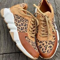 Women's Fashion Leopard Round Toe Sneakers main image 2