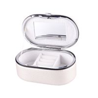 Retro Solid Color Pu Leather Jewelry Boxes sku image 2