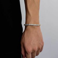 1 Pièce Hip Hop Couleur Unie Le Cuivre Incruster Zircon Bracelets sku image 17