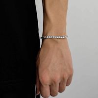 1 Stück Hip Hop Einfarbig Kupfer Inlay Zirkon Armbänder sku image 10