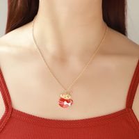 Cute Cup Bow Knot Snowflake Alloy Enamel Christmas Women's Earrings Necklace main image 4