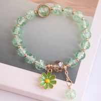 Fashion Flower Alloy Pearl Artificial Gemstones Women's Bracelets 1 Piece sku image 1