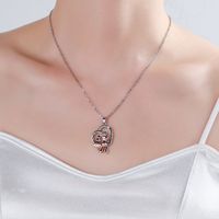 Simple Style Heart Shape Artificial Crystal Copper Metal Pendant Necklace 1 Piece main image 5