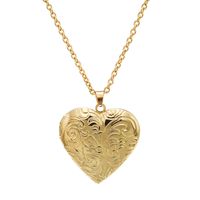 Ethnic Style Heart Shape Copper Plating Necklace 1 Piece main image 4