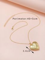 Ethnic Style Heart Shape Copper Plating Necklace 1 Piece main image 3